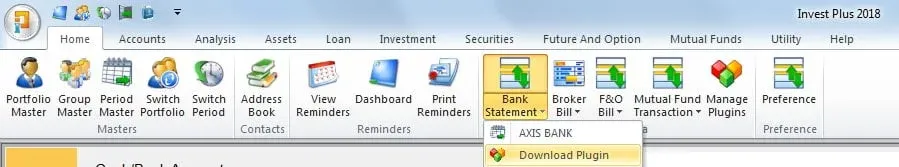 Bank Statement Download Plugin